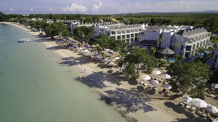 Aerial view of Azul Beach Resort Negril in Jamaica