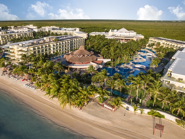 Aerial view of Azul Beach Resort Riviera Cancun in Riviera Maya