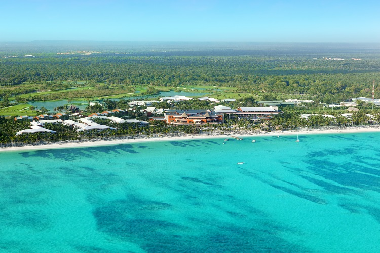 Aerial view of Barcelo Bavaro Palace in Punta Cana