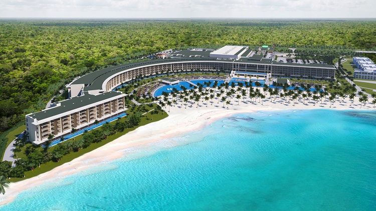 Aerial view of Barcelo Maya Riviera in Mexico