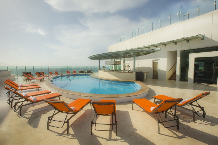 Pool view at Beach Palace in Cancun