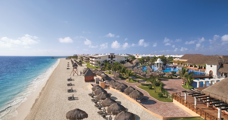 Beach aerial view of Now Sapphire Riviera Cancun in Mexico