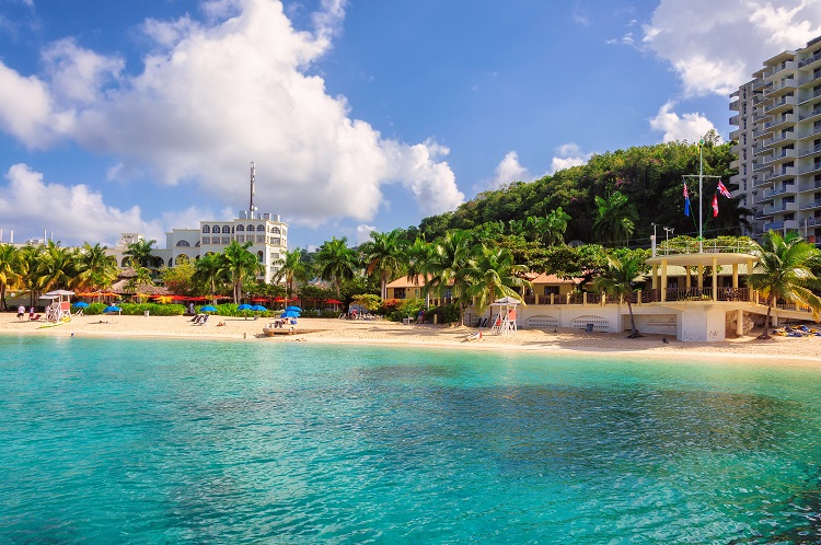 Sunny beach in Montego Bay