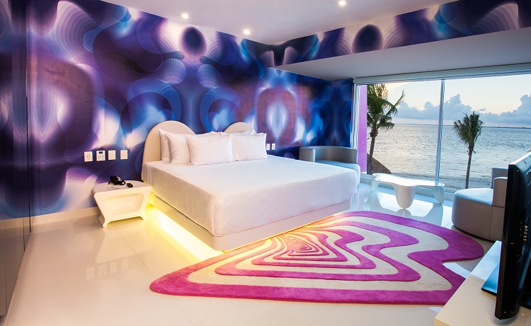 Beachfront suite at Temptation Cancun Resort in Mexico