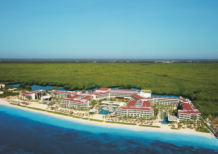 Aerial view of Breathless Riviera Cancun Resort & Spa in Cancun