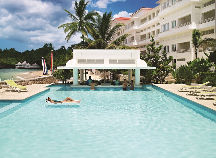 Pool view at Couples Tower Isle in Jamaica