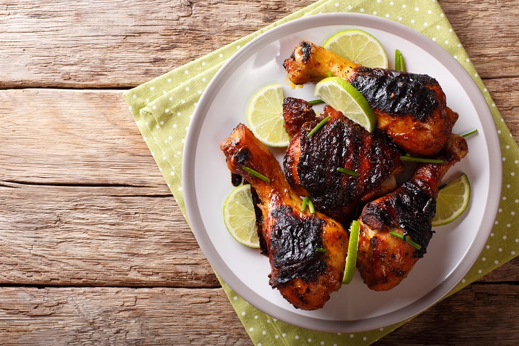 BBQ chicken cuisine in the Caribbean