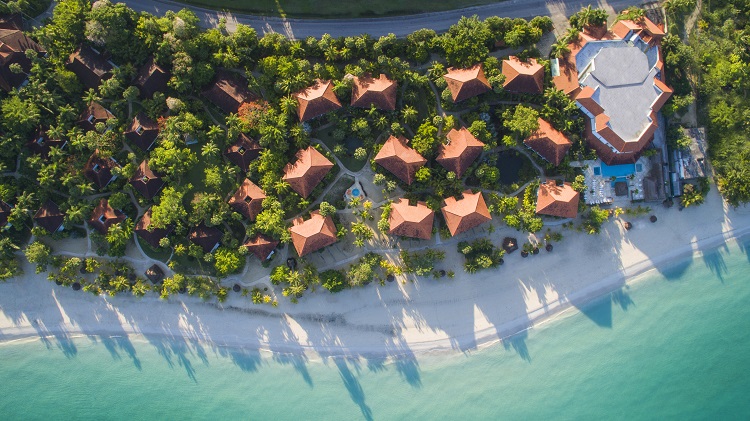 Aerial view of Couples Swept Away in Negril