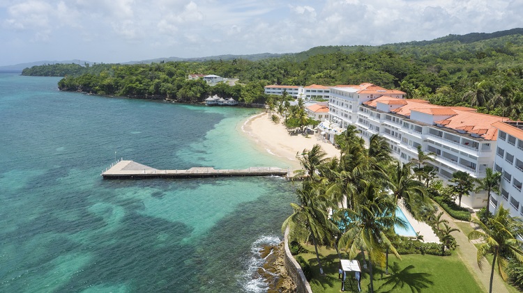 Aerial view of Couples Tower Isle in Jamaica