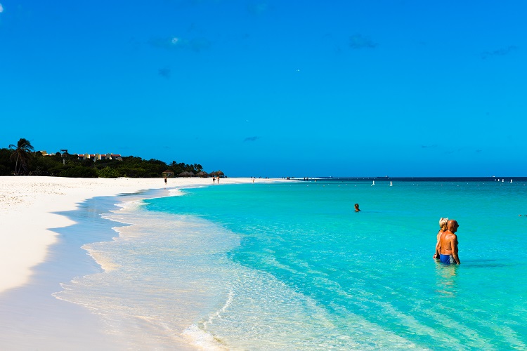 Eagle Beach, Aruba in the Caribbean