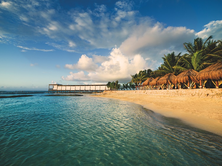 Beachfront pier at El Dorado Seaside Suites in Riviera Maya