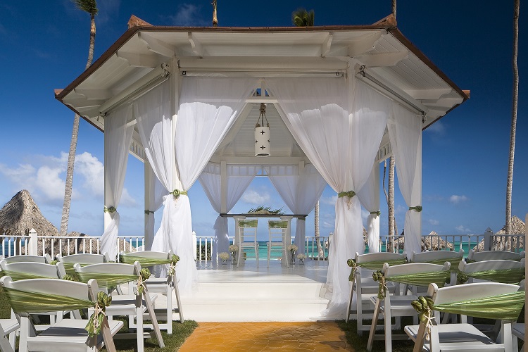 Gazebo wedding ceremony at Melia Punta Cana Beach Resort