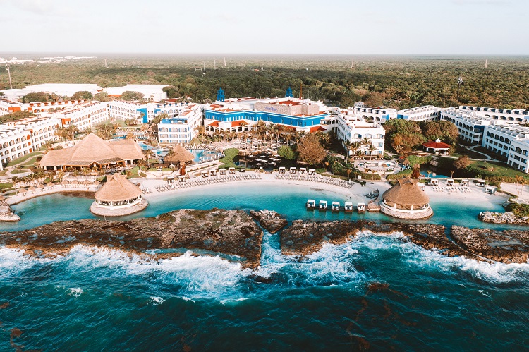 Aerial view of Heaven at the Hard Rock Hotel Riviera Maya