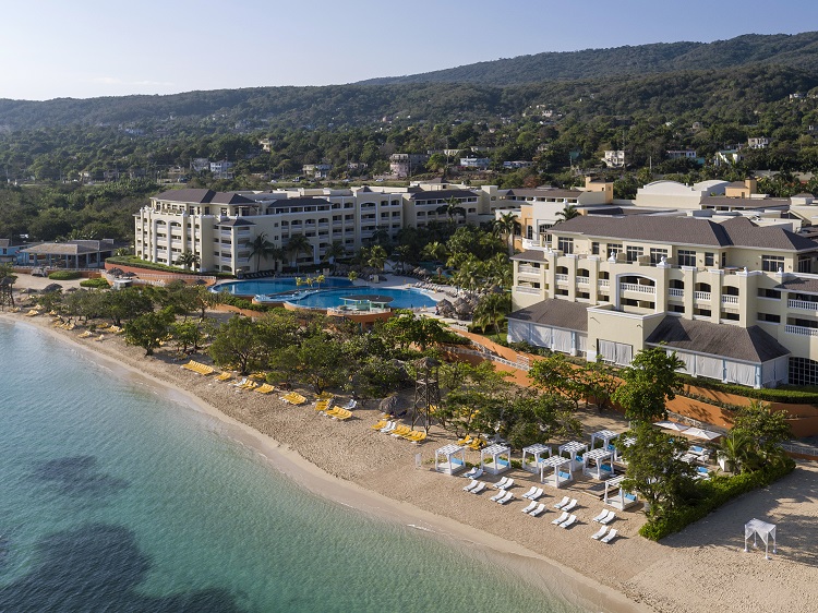 Aerial view of Iberostar Rose Hall Beach in Jamaica