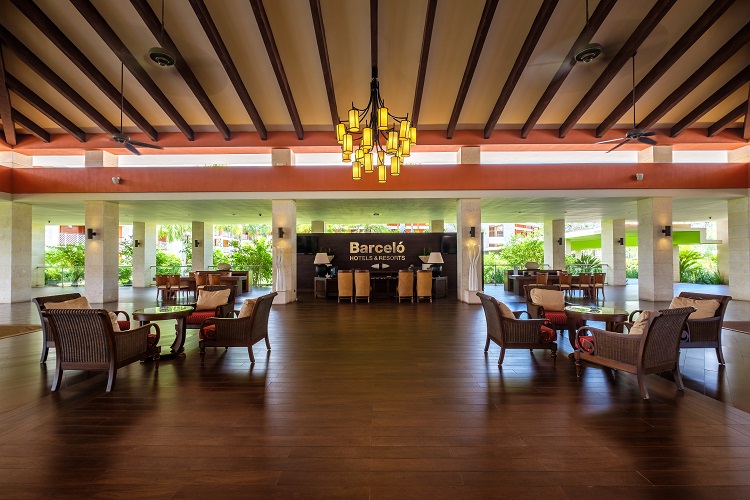 Lobby at Barcelo Bavaro Palace in Punta Cana