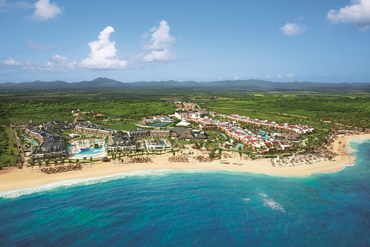 Aerial view of Now Onyx Punta Cana in the Dominican Republic