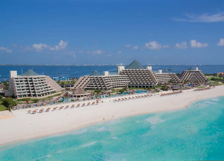 Aerial view of Paradisus Cancun in Mexico