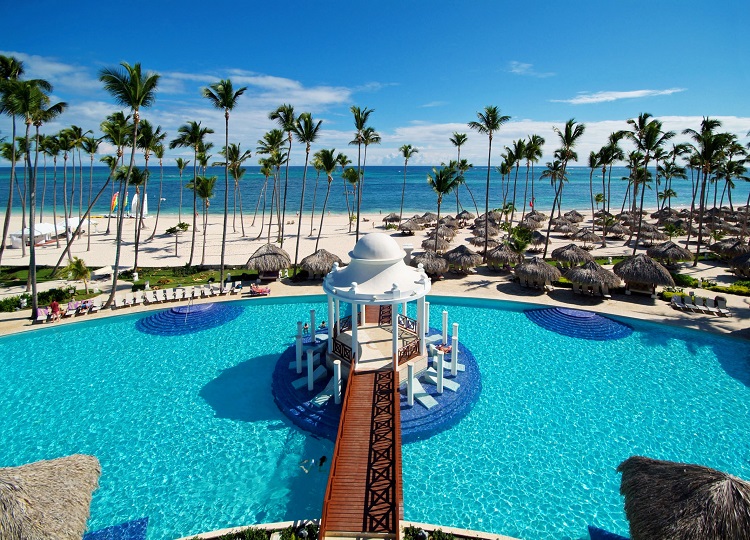 Pool view at Paradisus Palma Real Golf & Spa Resort in the Dominican Republic