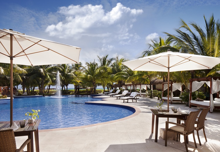 Pool area at El Dorado Maroma in Mexico