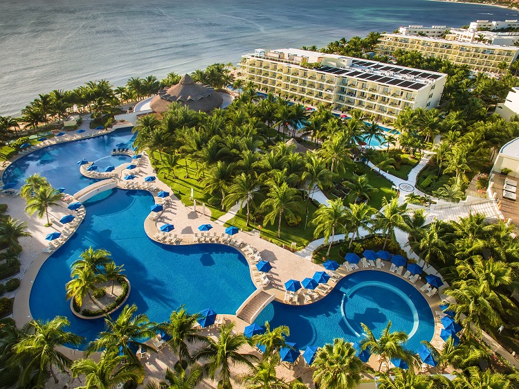 Pool aerial view at Azul Beach Resort Riviera Cancun in Riviera Maya