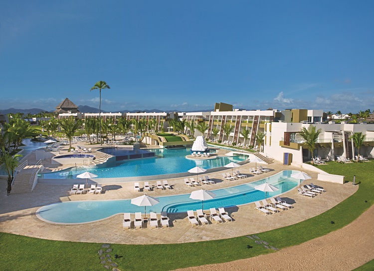 Resort pool view at Now Onyx Punta Cana in the Dominican Repubic
