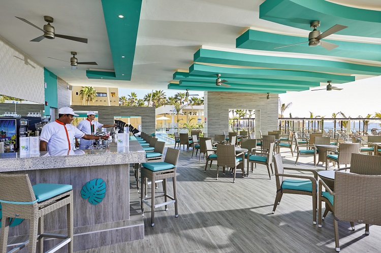 Poolside bar at Riu Palace Baja California in Mexico