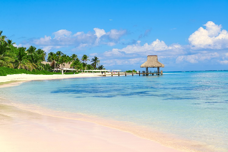 White-sand beach in Punta Cana