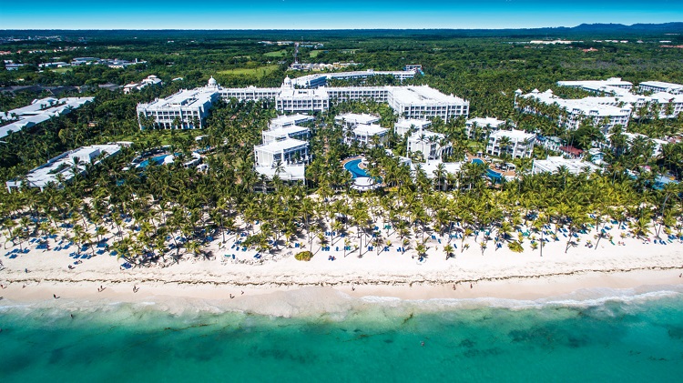 Aerial view of Riu Palace Bavaro in Punta Cana