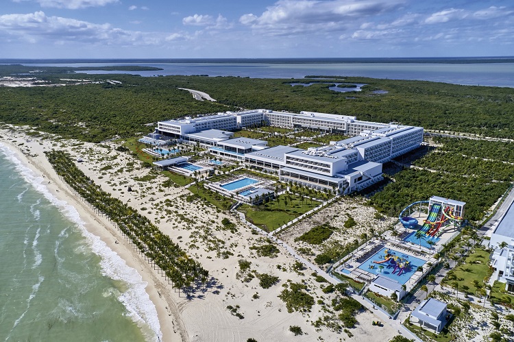Aerial view of Riu Palace Costa Mujeres in Mexico