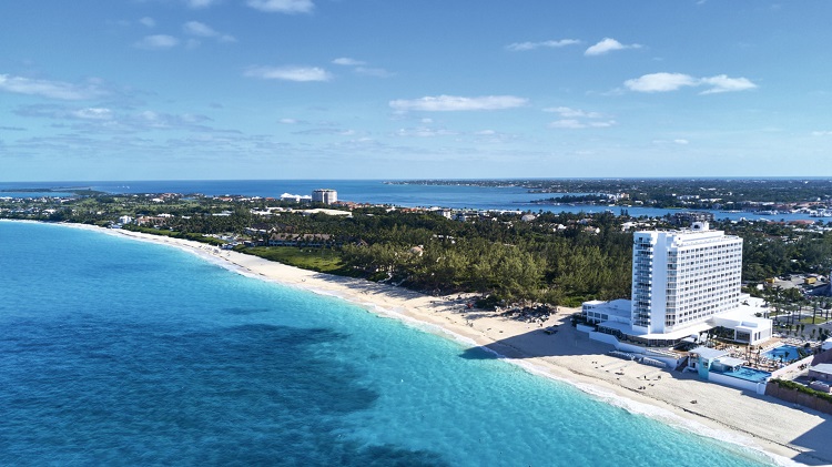 Aerial view of Riu Palace Paradise Island in the Bahamas