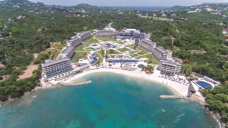 Aerial view of Royalton St. Lucia Resort & Spa in St. Lucia
