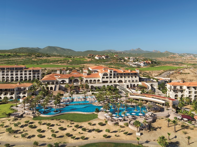 Aerial view of Secrets Puerto Los Cabos Golf & Spa Resort in Cabo San Lucas