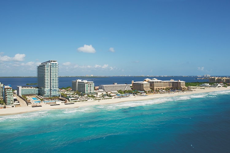 Aerial view of Secrets The Vine Cancun in Mexico