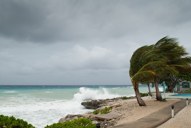 Stormy beach in Montego Bay