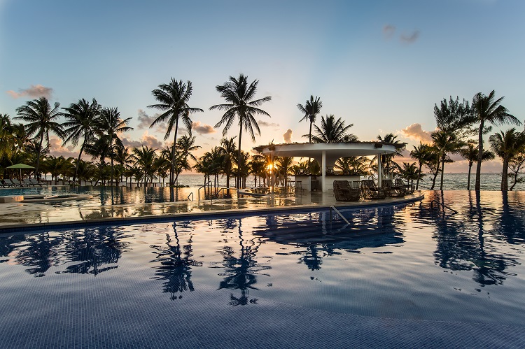 Pool view at The Fives Azul Beach Resort Playa del Carmen in Riviera Maya