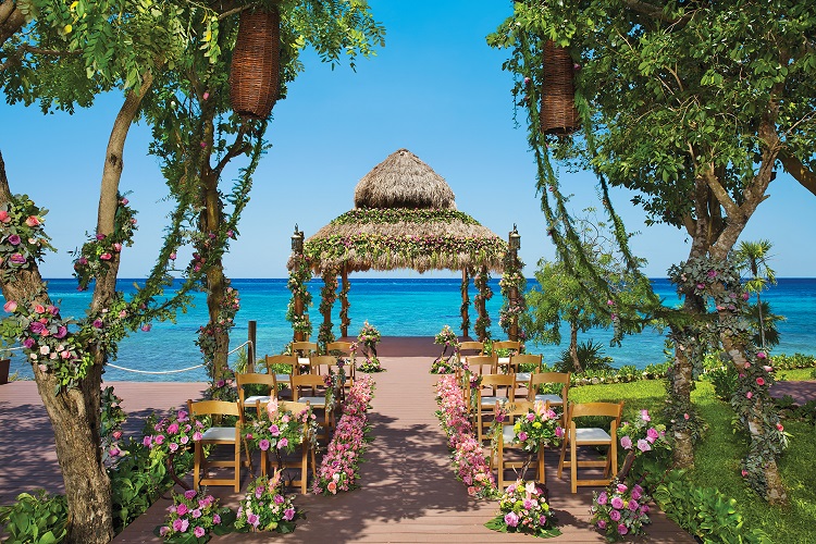 Wedding ceremony setup at Sunscape Sabor Cozumel