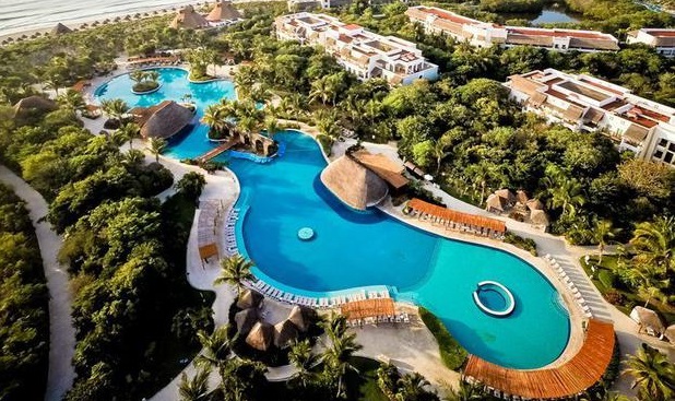 Pool view at Valentin Imeperial Riviera Maya in Mexico